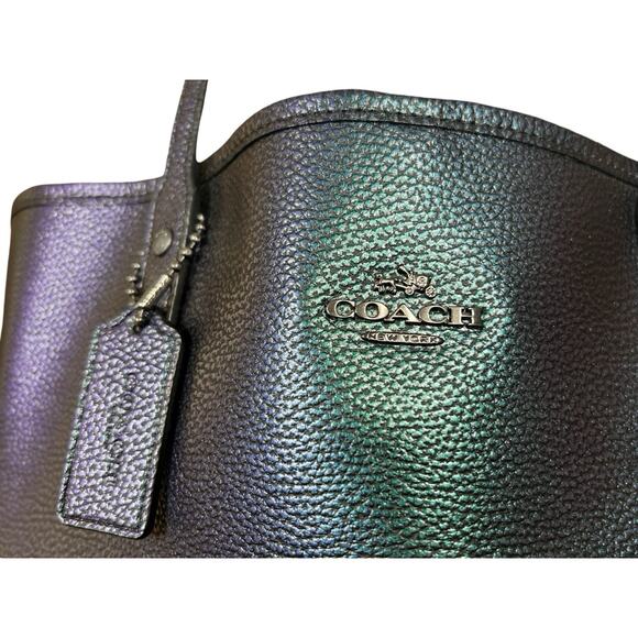 Coach Hologram Leather Open City Tote & Wallet Color Shifting Oil Slick F22550 - Picture 3 of 16